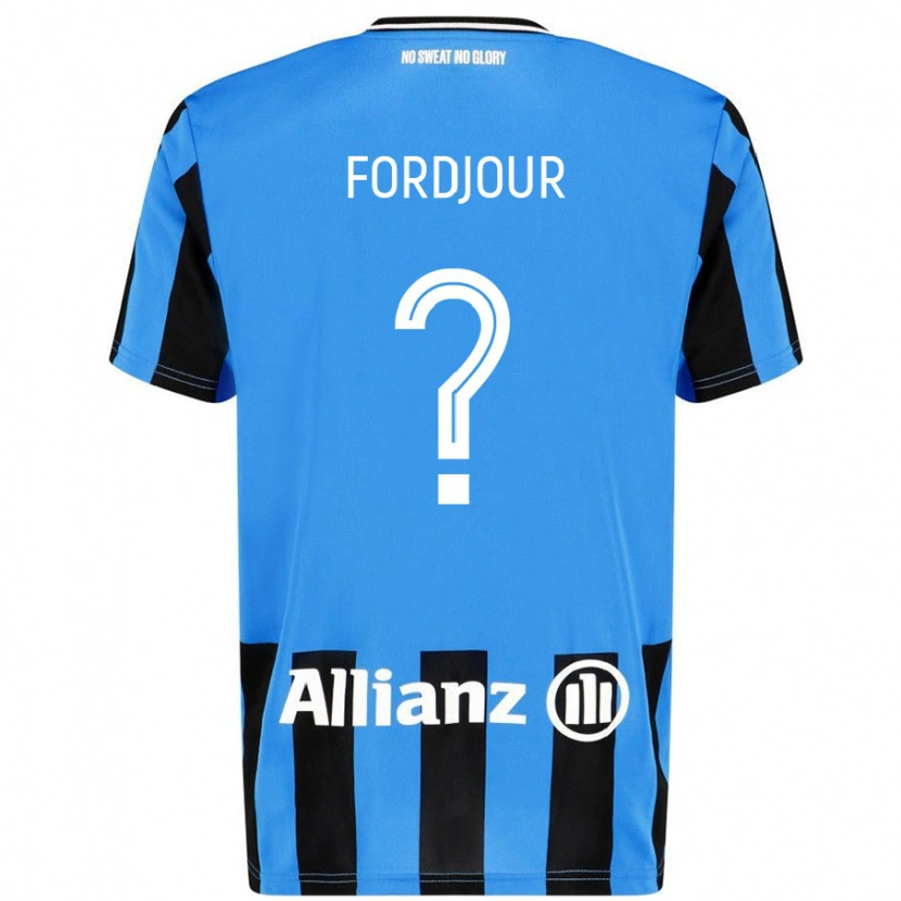Danxen Børn Richmond Fordjour #0 Himmelblå Sort Hjemmebane Spillertrøjer 2024/25 Trøje T-Shirt