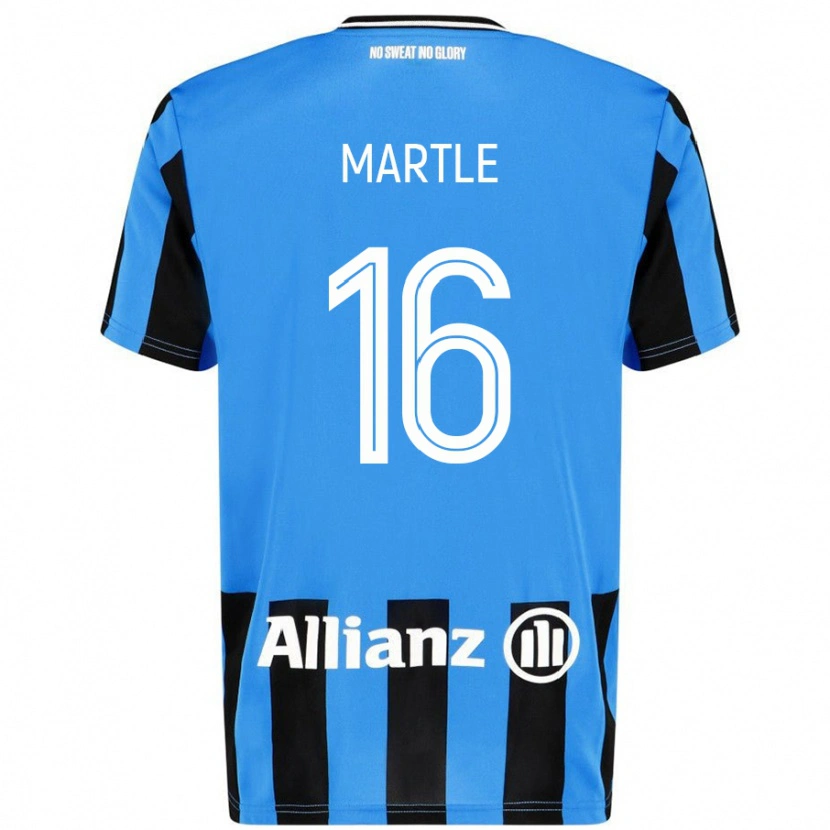 Danxen Børn Margaux Martlé #16 Himmelblå Sort Hjemmebane Spillertrøjer 2024/25 Trøje T-Shirt