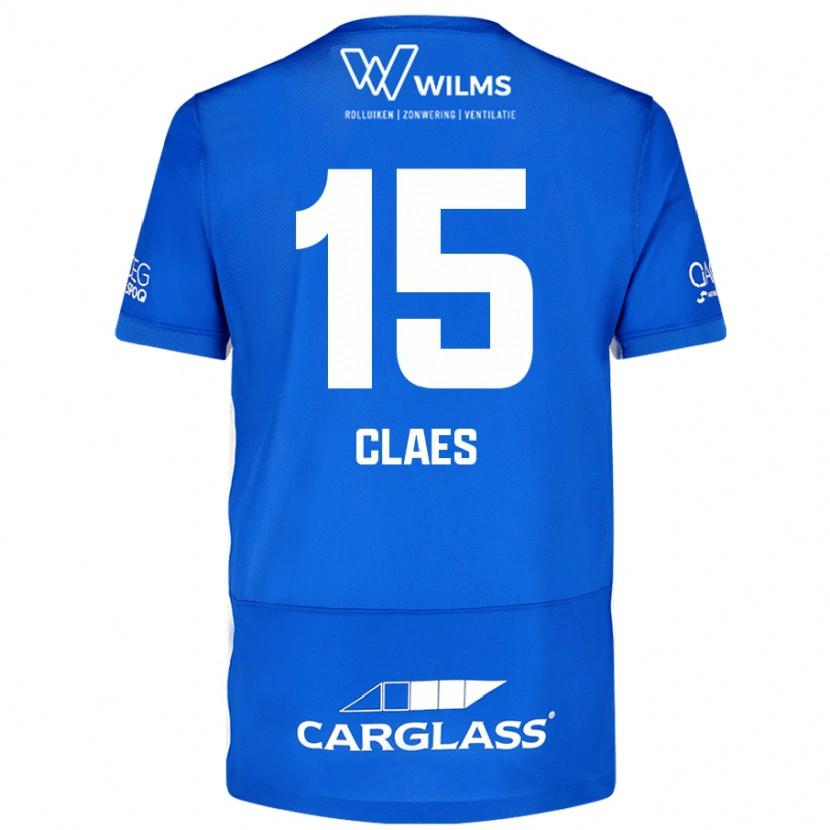 Danxen Børn Thomas Claes #15 Blå Hjemmebane Spillertrøjer 2024/25 Trøje T-Shirt