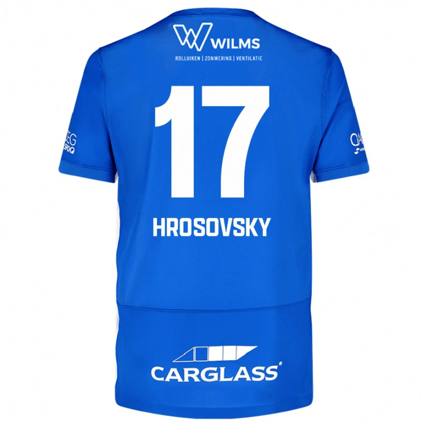 Danxen Børn Patrik Hrosovsky #17 Blå Hjemmebane Spillertrøjer 2024/25 Trøje T-Shirt