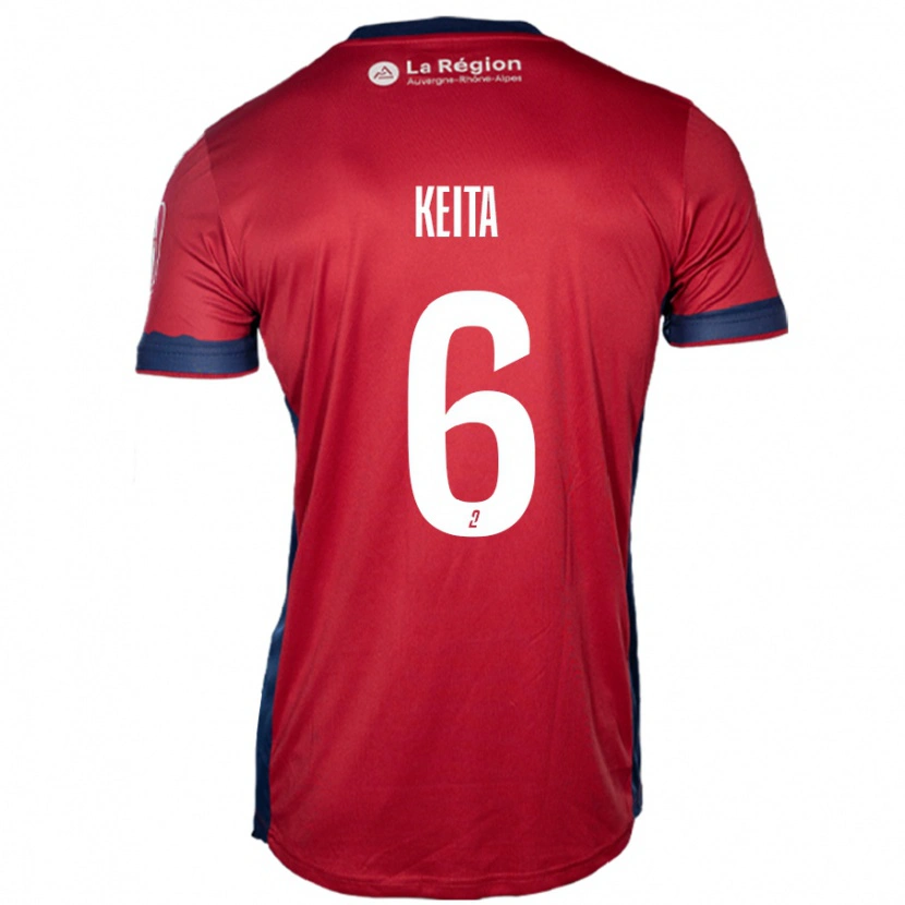 Danxen Børn Habib Keïta #6 Lys Bordeaux Hjemmebane Spillertrøjer 2024/25 Trøje T-Shirt