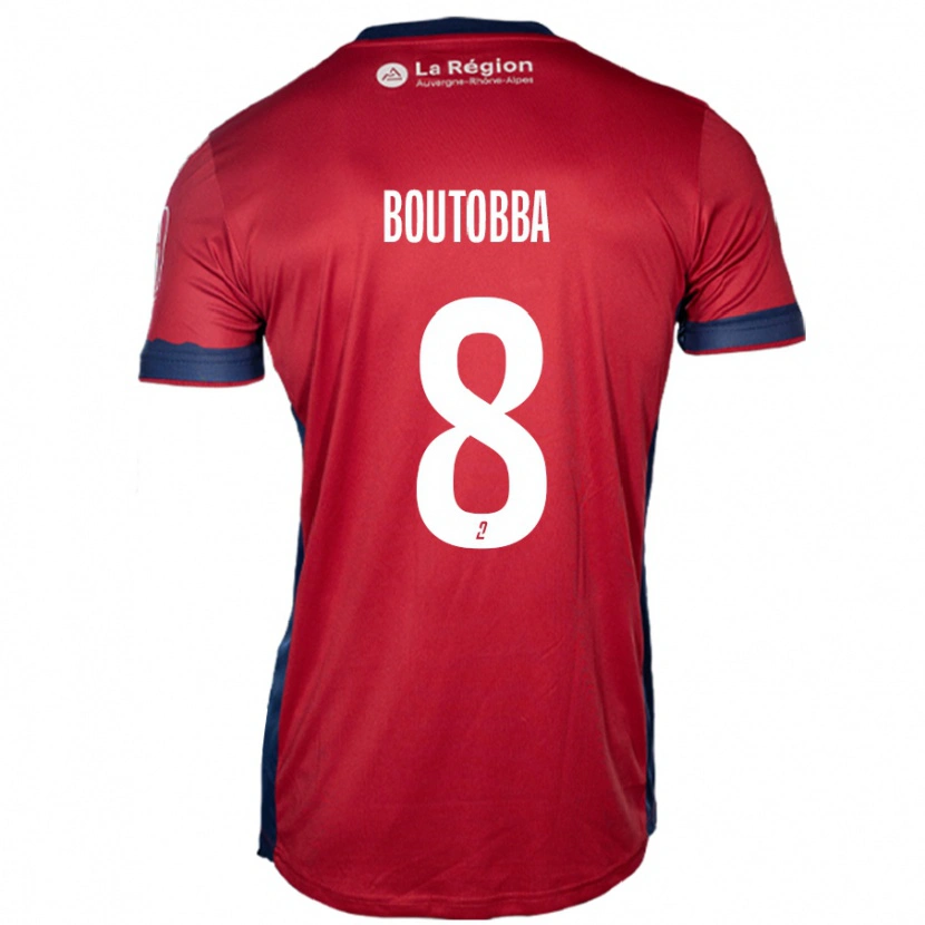 Danxen Børn Bilal Boutobba #8 Lys Bordeaux Hjemmebane Spillertrøjer 2024/25 Trøje T-Shirt