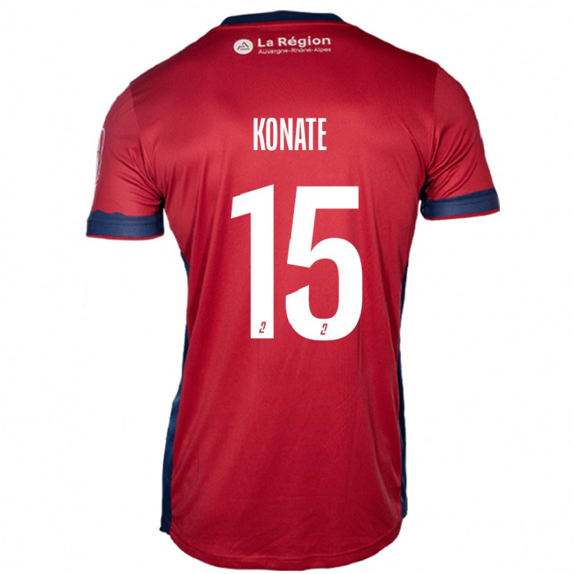 Danxen Børn Cheick Oumar Konaté #15 Lys Bordeaux Hjemmebane Spillertrøjer 2024/25 Trøje T-Shirt