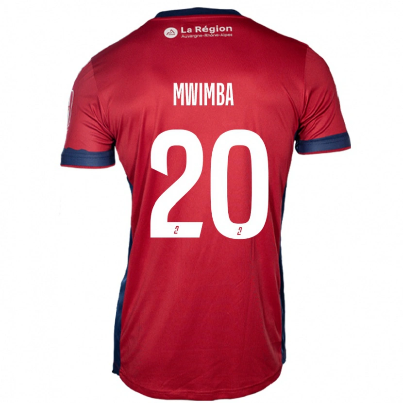 Danxen Børn Josué Mwimba Isala #20 Lys Bordeaux Hjemmebane Spillertrøjer 2024/25 Trøje T-Shirt