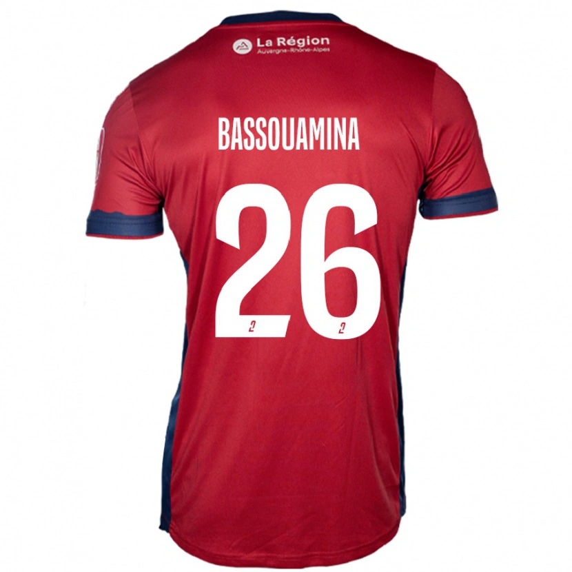 Danxen Børn Mons Bassouamina #26 Lys Bordeaux Hjemmebane Spillertrøjer 2024/25 Trøje T-Shirt