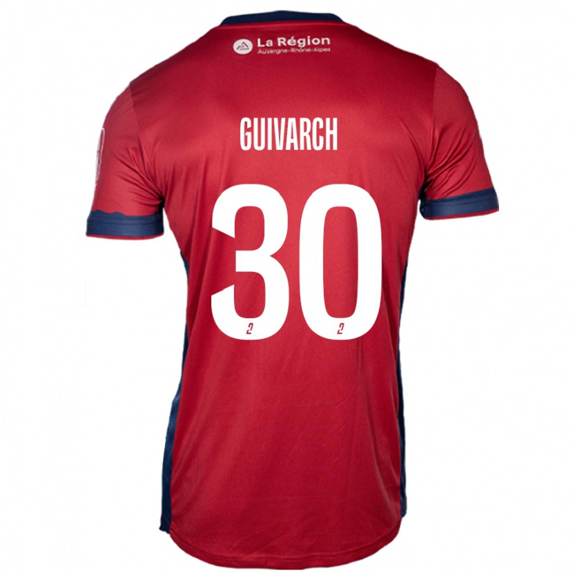 Danxen Børn Théo Guivarch #30 Lys Bordeaux Hjemmebane Spillertrøjer 2024/25 Trøje T-Shirt