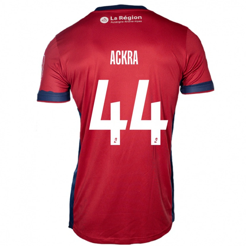 Danxen Børn Allan Ackra #44 Lys Bordeaux Hjemmebane Spillertrøjer 2024/25 Trøje T-Shirt