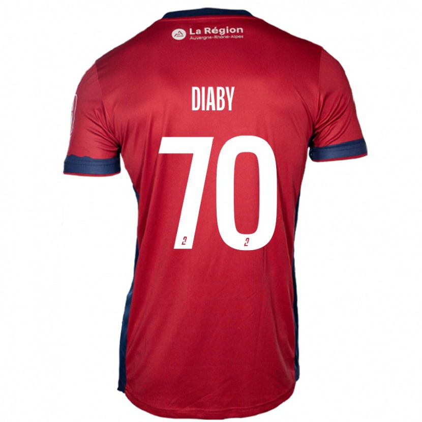 Danxen Børn Yadaly Diaby #70 Lys Bordeaux Hjemmebane Spillertrøjer 2024/25 Trøje T-Shirt