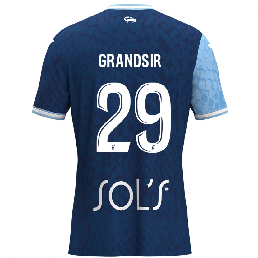 Danxen Børn Samuel Grandsir #29 Himmelblå Mørkeblå Hjemmebane Spillertrøjer 2024/25 Trøje T-Shirt