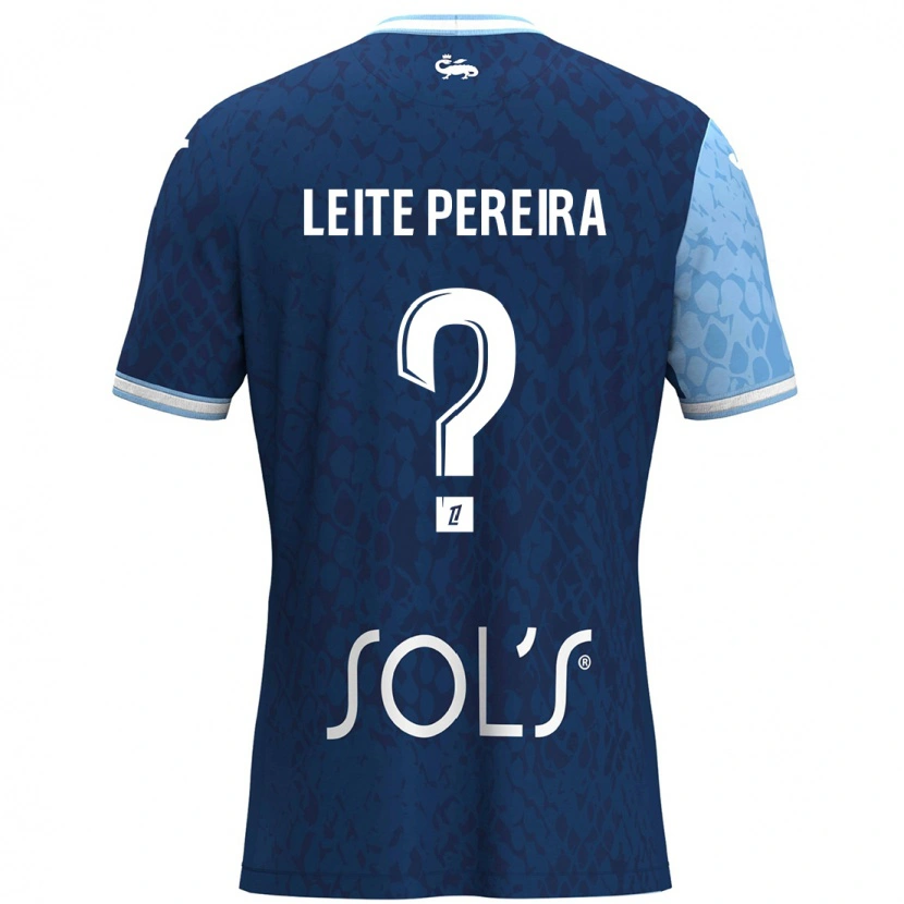 Danxen Børn Matéo Leite Pereira #0 Himmelblå Mørkeblå Hjemmebane Spillertrøjer 2024/25 Trøje T-Shirt