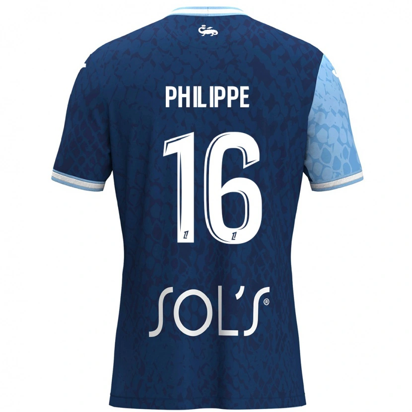 Danxen Børn Laëtitia Philippe #16 Himmelblå Mørkeblå Hjemmebane Spillertrøjer 2024/25 Trøje T-Shirt