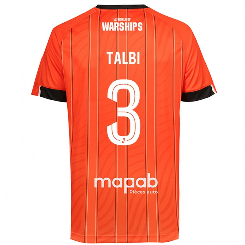 Danxen Børn Montassar Talbi #3 Orange Hjemmebane Spillertrøjer 2024/25 Trøje T-Shirt