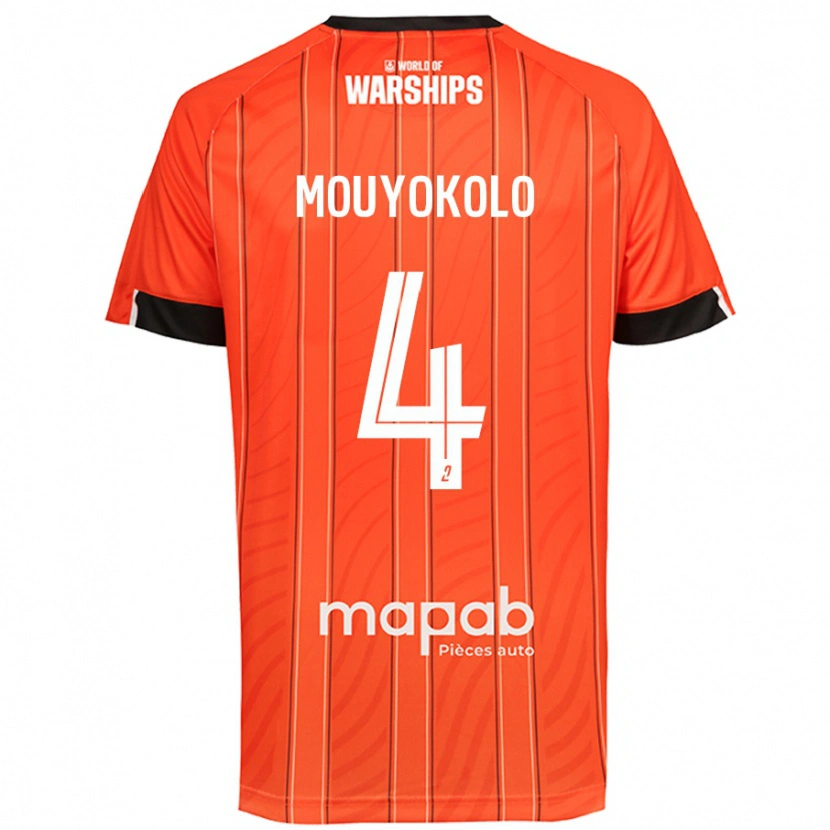 Danxen Børn Loris Mouyokolo #4 Orange Hjemmebane Spillertrøjer 2024/25 Trøje T-Shirt