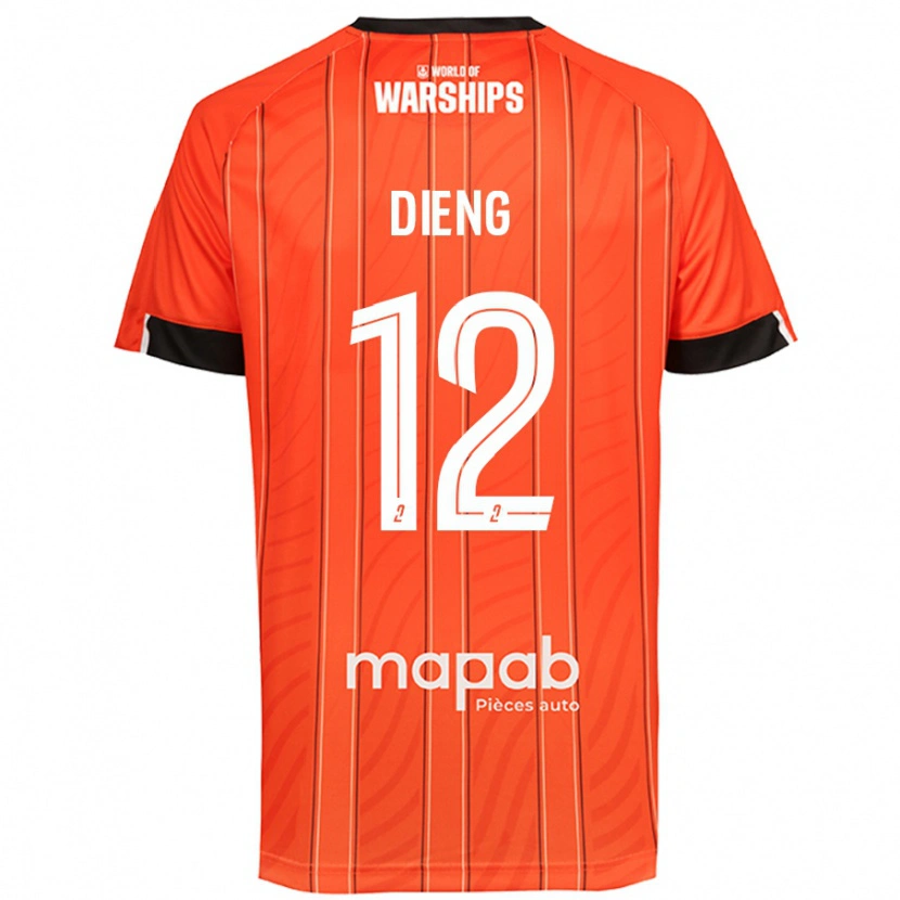 Danxen Børn Bamba Dieng #12 Orange Hjemmebane Spillertrøjer 2024/25 Trøje T-Shirt