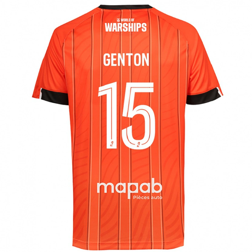Danxen Børn Enzo Genton #15 Orange Hjemmebane Spillertrøjer 2024/25 Trøje T-Shirt