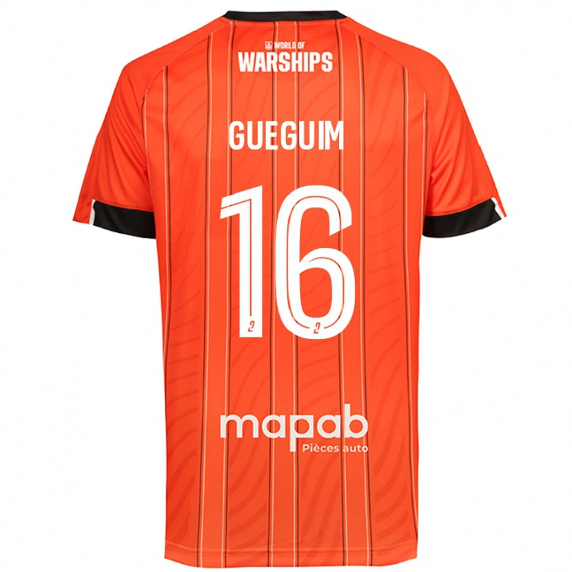 Danxen Børn Guirone Gueguim #16 Orange Hjemmebane Spillertrøjer 2024/25 Trøje T-Shirt