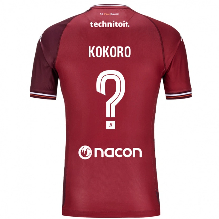 Danxen Børn Clarence Kokoro #0 Rød Granata Hjemmebane Spillertrøjer 2024/25 Trøje T-Shirt