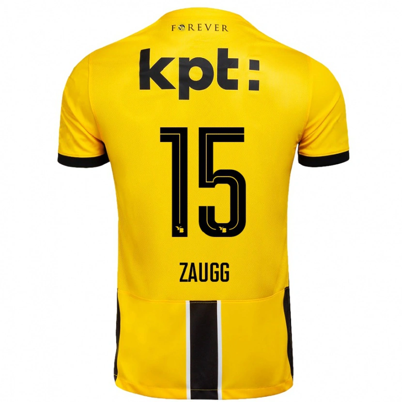 Danxen Børn Leana Zaugg #15 Gul Sort Hjemmebane Spillertrøjer 2024/25 Trøje T-Shirt