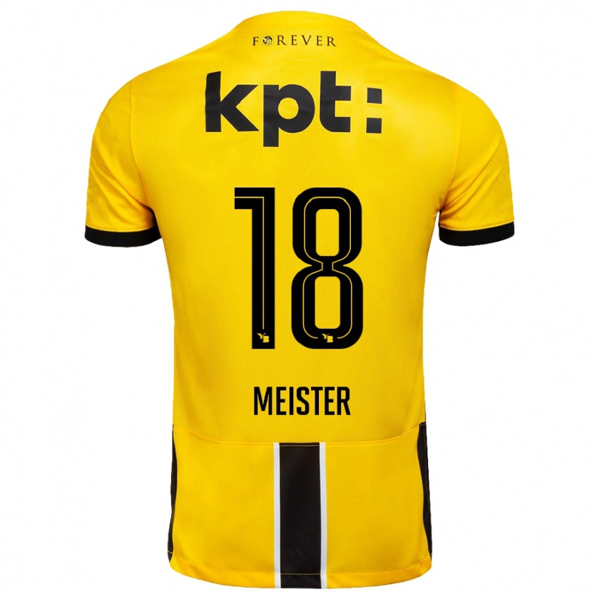 Danxen Børn Wibke Meister #18 Gul Sort Hjemmebane Spillertrøjer 2024/25 Trøje T-Shirt