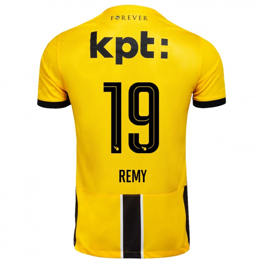 Danxen Børn Audrey Remy #19 Gul Sort Hjemmebane Spillertrøjer 2024/25 Trøje T-Shirt