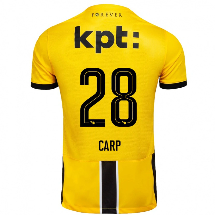 Danxen Børn Cristina Carp #28 Gul Sort Hjemmebane Spillertrøjer 2024/25 Trøje T-Shirt