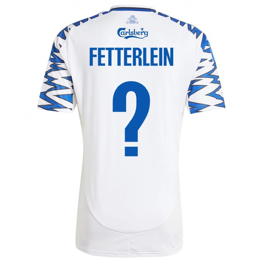 Danxen Børn Sean Fetterlein #0 Hvid Himmelblå Hjemmebane Spillertrøjer 2024/25 Trøje T-Shirt