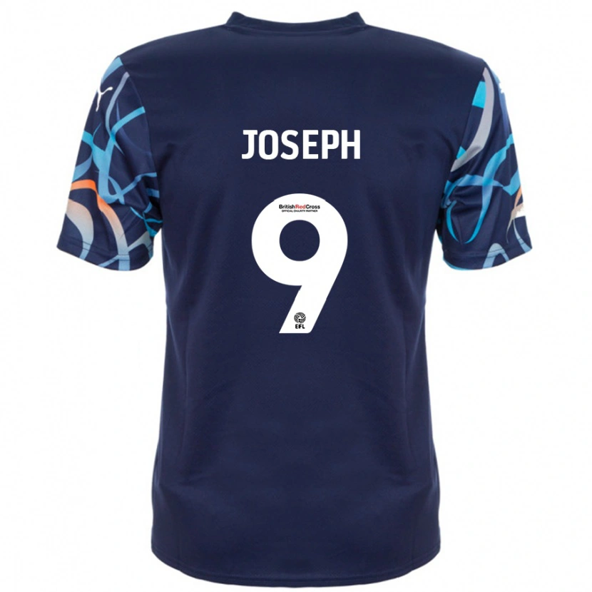 Danxen Børn Kyle Joseph #9 Marineblå Udebane Spillertrøjer 2024/25 Trøje T-Shirt