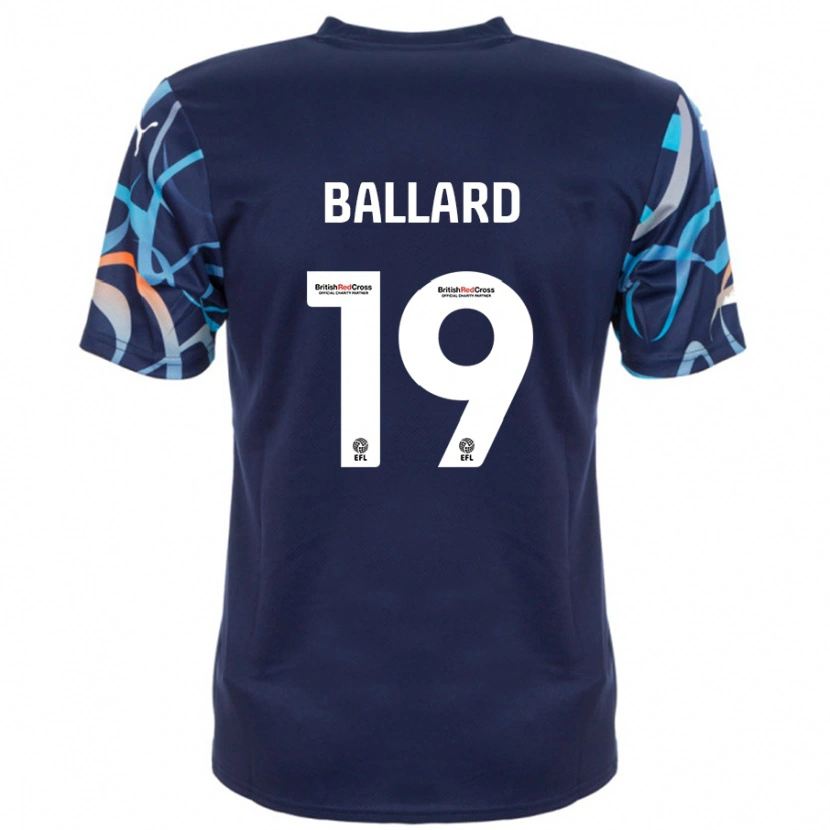 Danxen Børn Dom Ballard #19 Marineblå Udebane Spillertrøjer 2024/25 Trøje T-Shirt