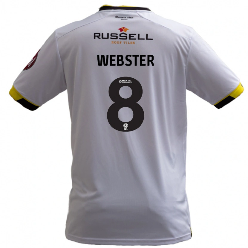 Danxen Børn Charlie Webster #8 Hvid Udebane Spillertrøjer 2024/25 Trøje T-Shirt