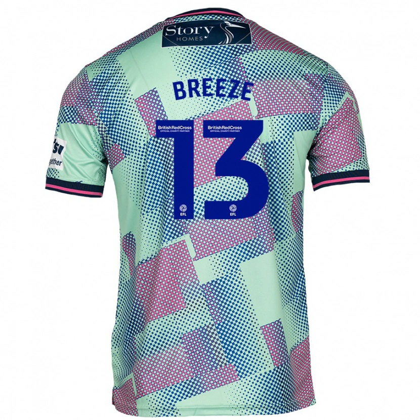 Danxen Børn Gabriel Breeze #13 Grøn Udebane Spillertrøjer 2024/25 Trøje T-Shirt
