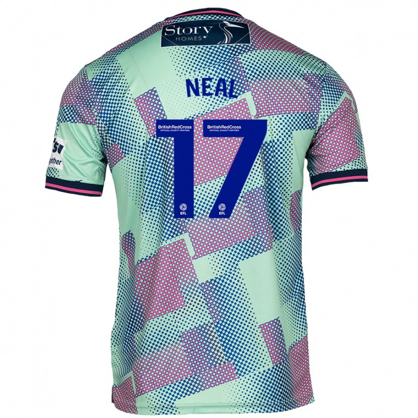 Danxen Børn Harrison Neal #17 Grøn Udebane Spillertrøjer 2024/25 Trøje T-Shirt