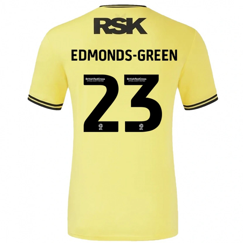 Danxen Børn Rarmani Edmonds-Green #23 Gul Sort Udebane Spillertrøjer 2024/25 Trøje T-Shirt
