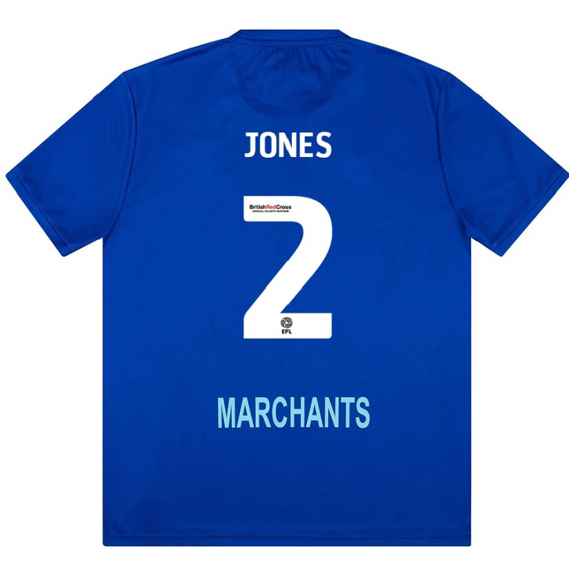 Danxen Børn Courtney Jones #2 Grøn Udebane Spillertrøjer 2024/25 Trøje T-Shirt