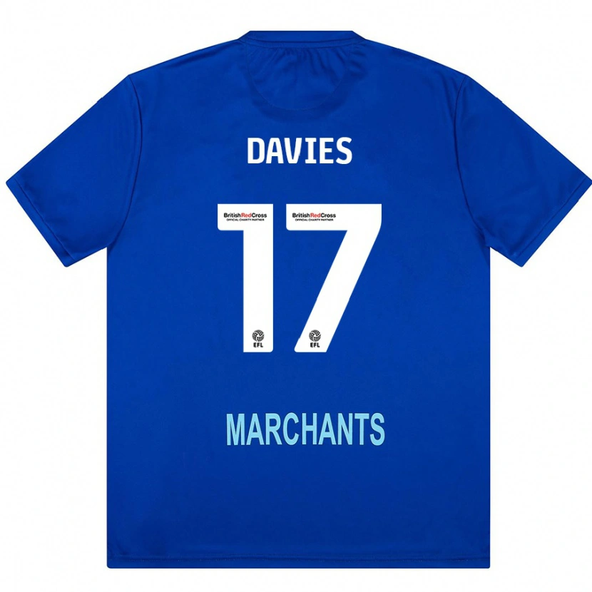 Danxen Børn Annabel Davies #17 Grøn Udebane Spillertrøjer 2024/25 Trøje T-Shirt