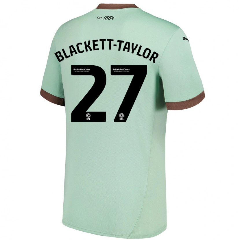 Danxen Børn Corey Blackett-Taylor #27 Bleg Grøn Udebane Spillertrøjer 2024/25 Trøje T-Shirt