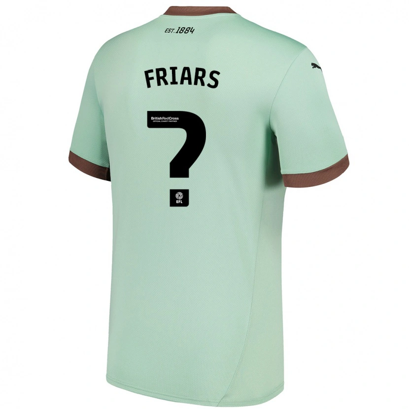 Danxen Børn Alfie Friars #0 Bleg Grøn Udebane Spillertrøjer 2024/25 Trøje T-Shirt