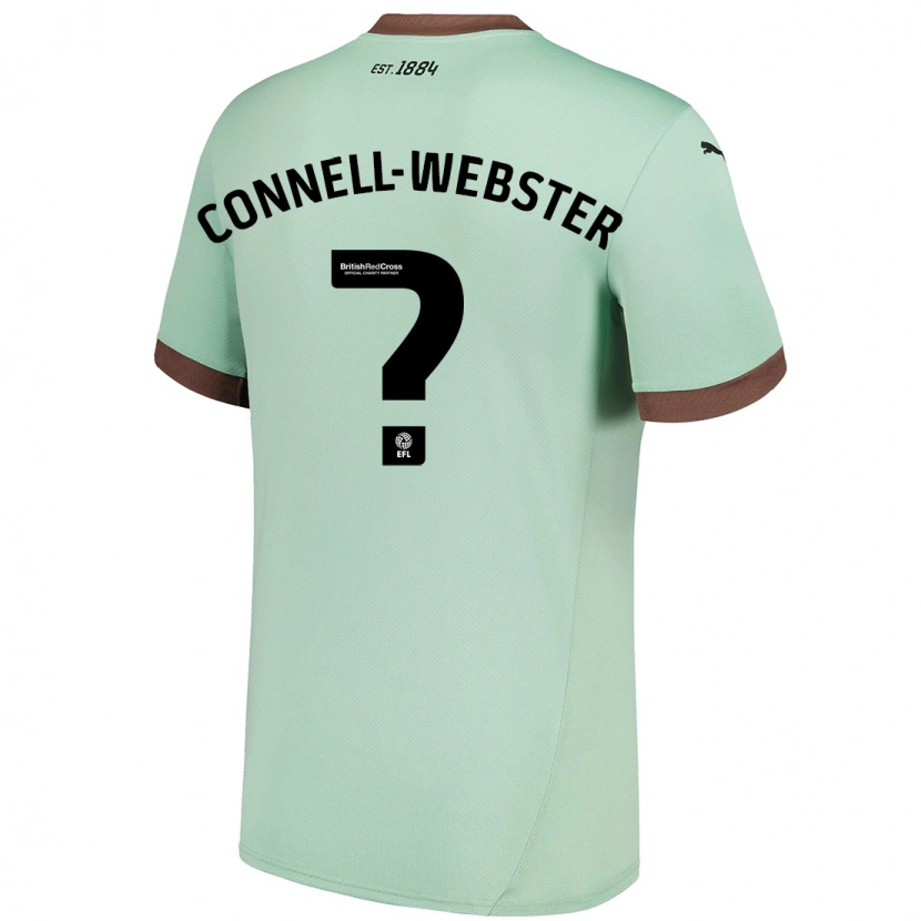 Danxen Børn Braidy Connell-Webster #0 Bleg Grøn Udebane Spillertrøjer 2024/25 Trøje T-Shirt