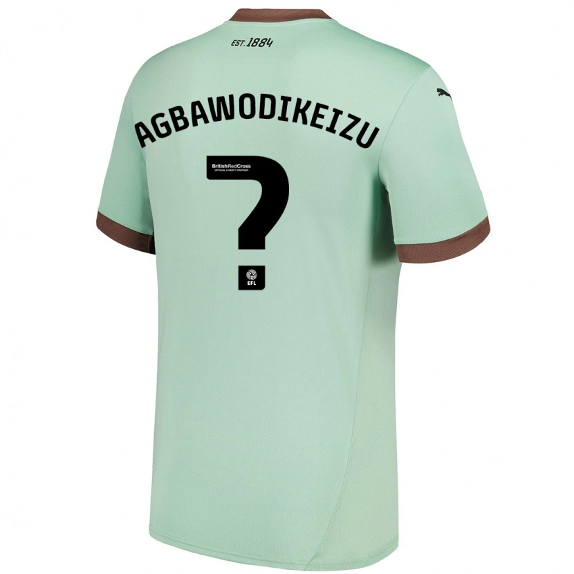 Danxen Børn Charles Ebuka Agbawodikeizu #0 Bleg Grøn Udebane Spillertrøjer 2024/25 Trøje T-Shirt