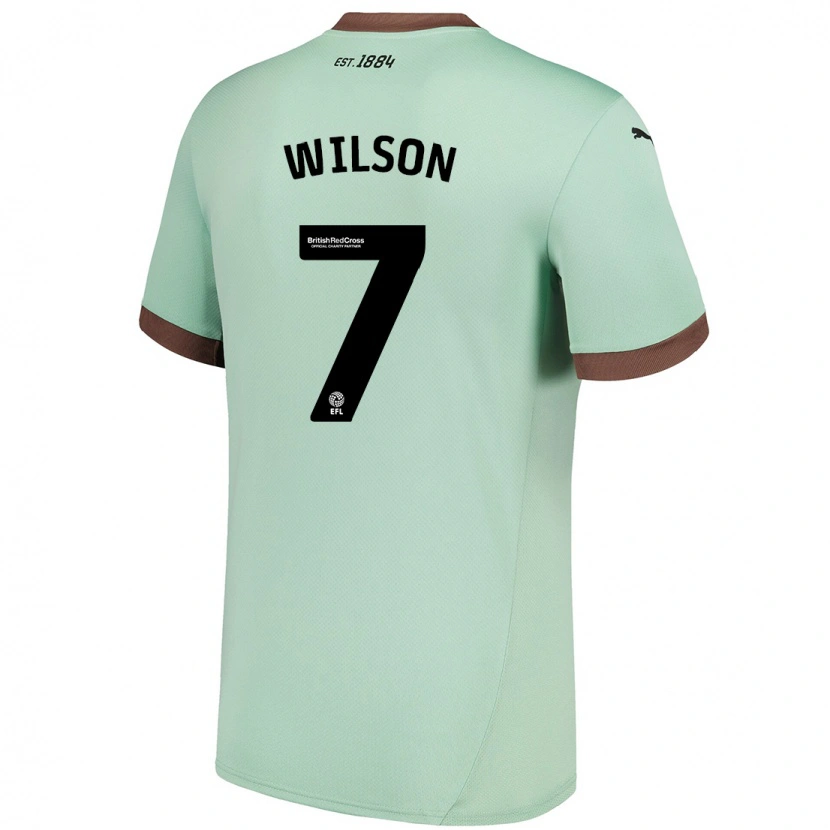 Danxen Børn Emelia Wilson #7 Bleg Grøn Udebane Spillertrøjer 2024/25 Trøje T-Shirt