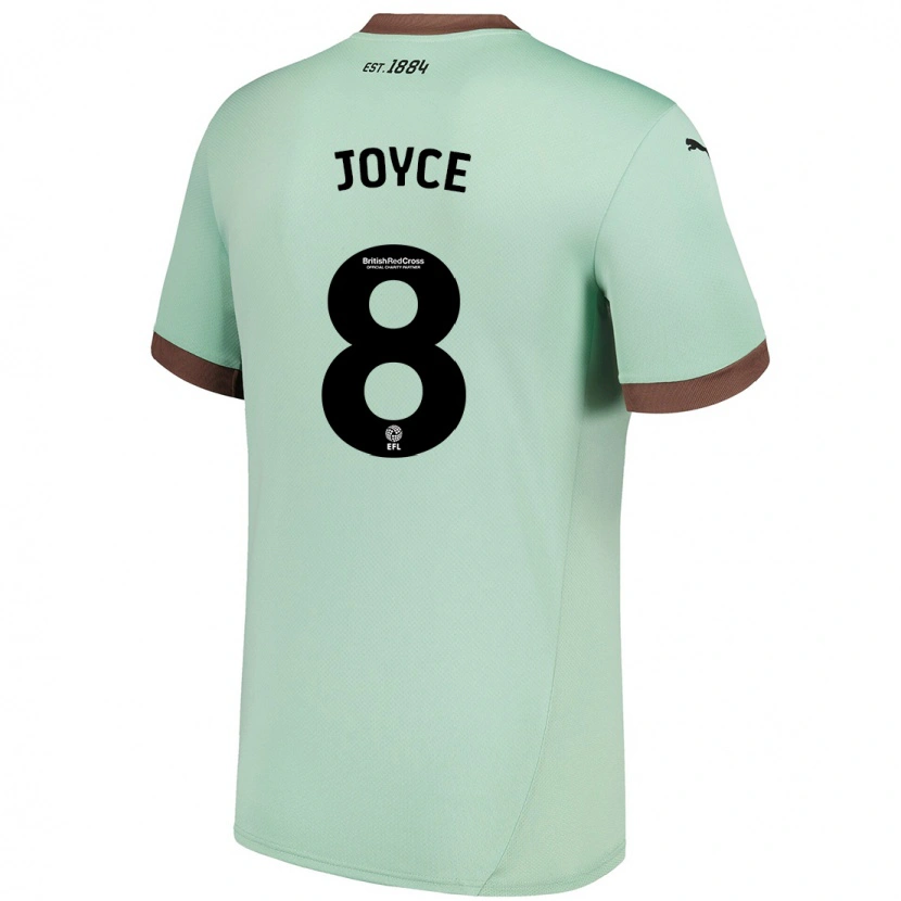 Danxen Børn Emily Joyce #8 Bleg Grøn Udebane Spillertrøjer 2024/25 Trøje T-Shirt