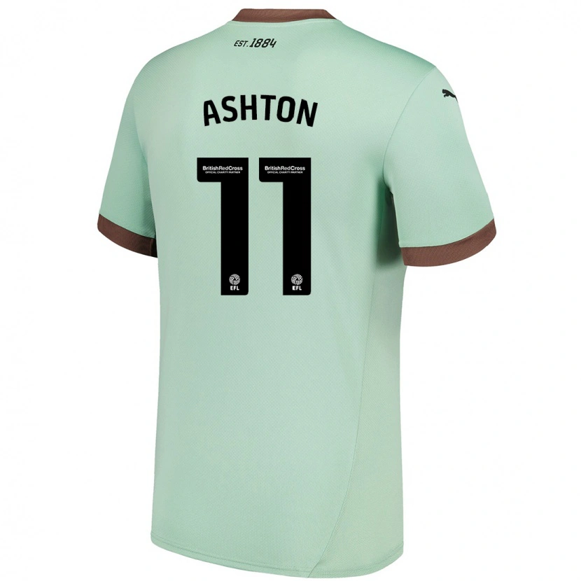 Danxen Børn Eleanor Ashton #11 Bleg Grøn Udebane Spillertrøjer 2024/25 Trøje T-Shirt