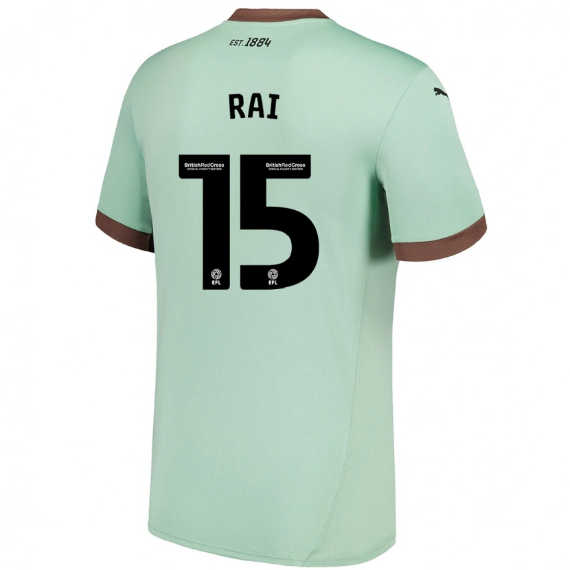 Danxen Børn Kira Rai #15 Bleg Grøn Udebane Spillertrøjer 2024/25 Trøje T-Shirt