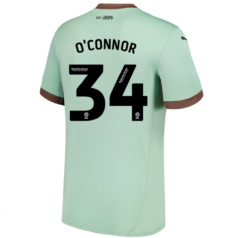 Danxen Børn Dolcie O'connor #34 Bleg Grøn Udebane Spillertrøjer 2024/25 Trøje T-Shirt