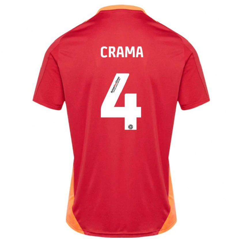 Danxen Børn Tristan Crama #4 Blå Off White Udebane Spillertrøjer 2024/25 Trøje T-Shirt