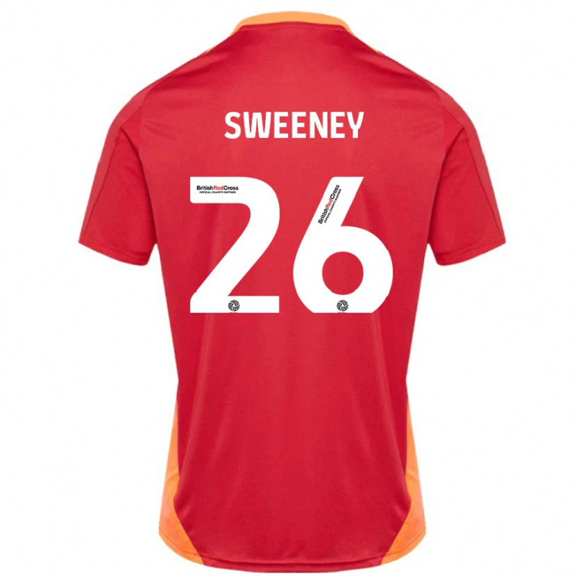 Danxen Børn Pierce Sweeney #26 Blå Off White Udebane Spillertrøjer 2024/25 Trøje T-Shirt