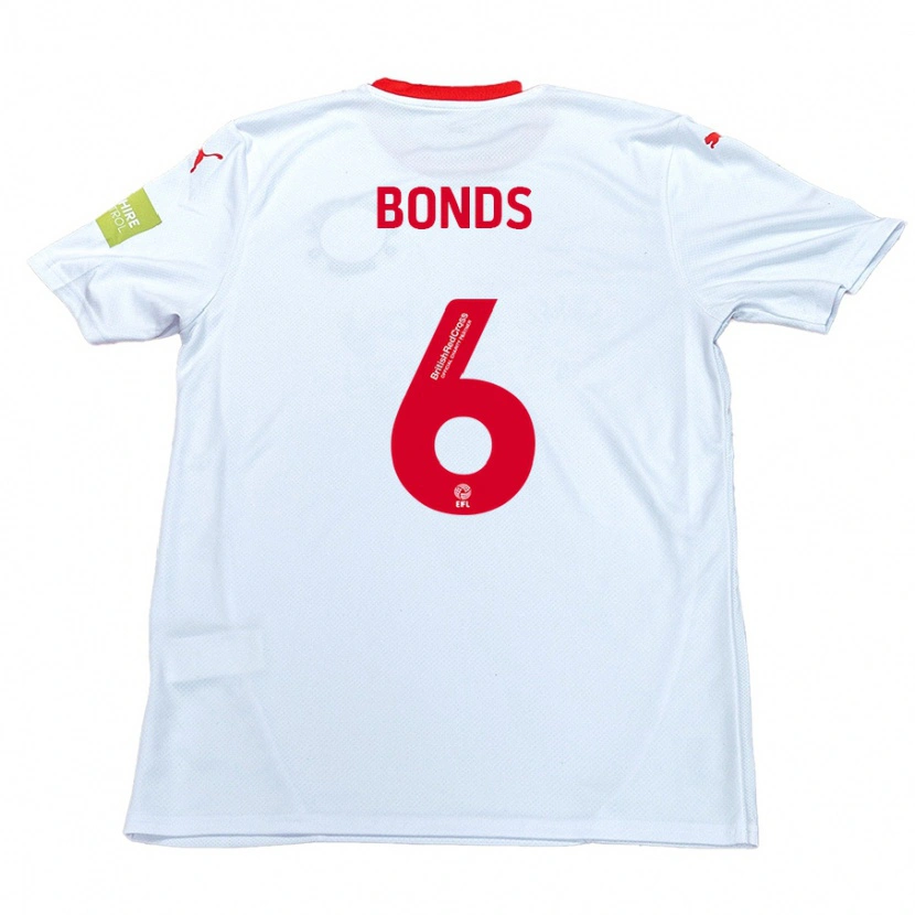 Danxen Børn Elliot Bonds #6 Hvid Udebane Spillertrøjer 2024/25 Trøje T-Shirt