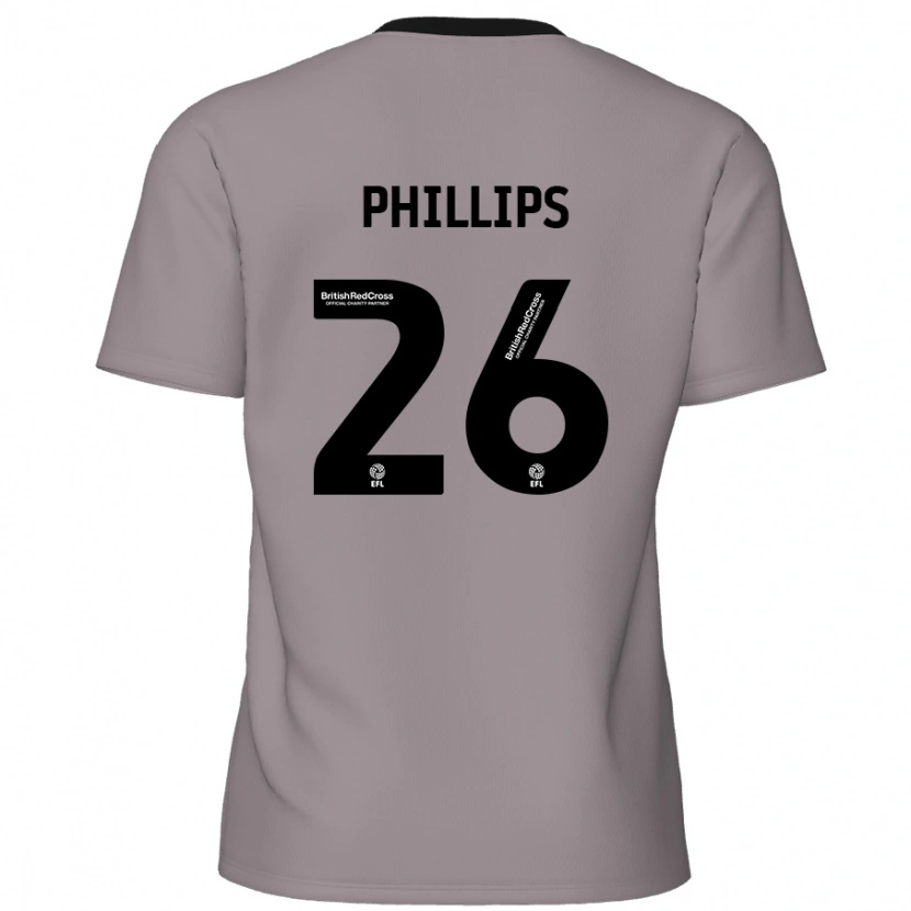 Danxen Børn Noah Phillips #26 Grå Udebane Spillertrøjer 2024/25 Trøje T-Shirt