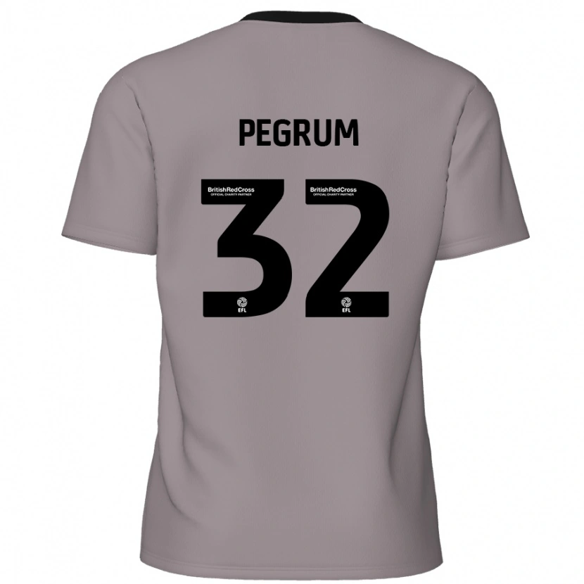 Danxen Børn Charlie Pegrum #32 Grå Udebane Spillertrøjer 2024/25 Trøje T-Shirt