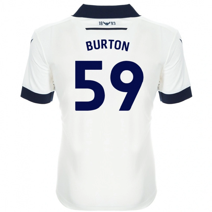 Danxen Børn Kasway Burton #59 Hvid Marineblå Udebane Spillertrøjer 2024/25 Trøje T-Shirt