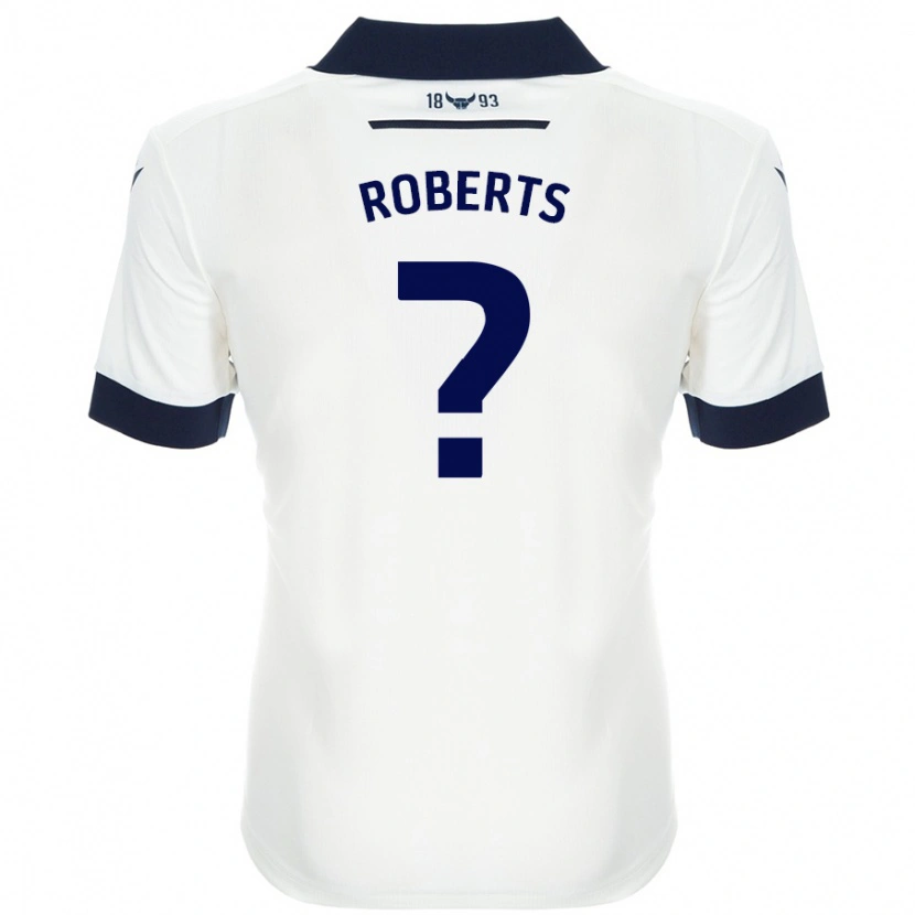 Danxen Børn Amber Roberts #0 Hvid Marineblå Udebane Spillertrøjer 2024/25 Trøje T-Shirt